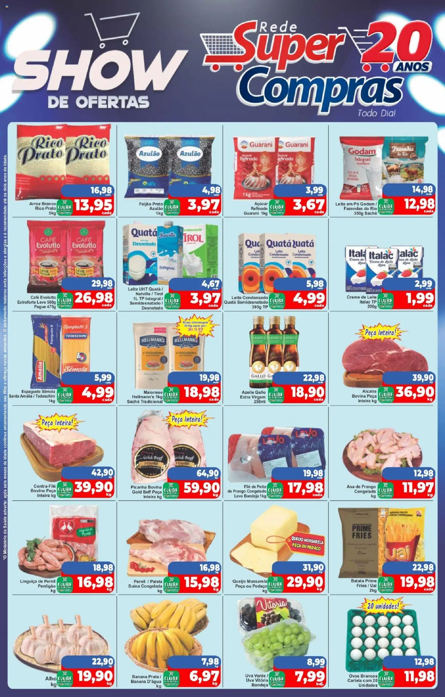 Rede Super Compras Folheto - válido de 14.11.2025 | Página: 1 | Produtos: Feijão, Café, Arroz, Mussarela