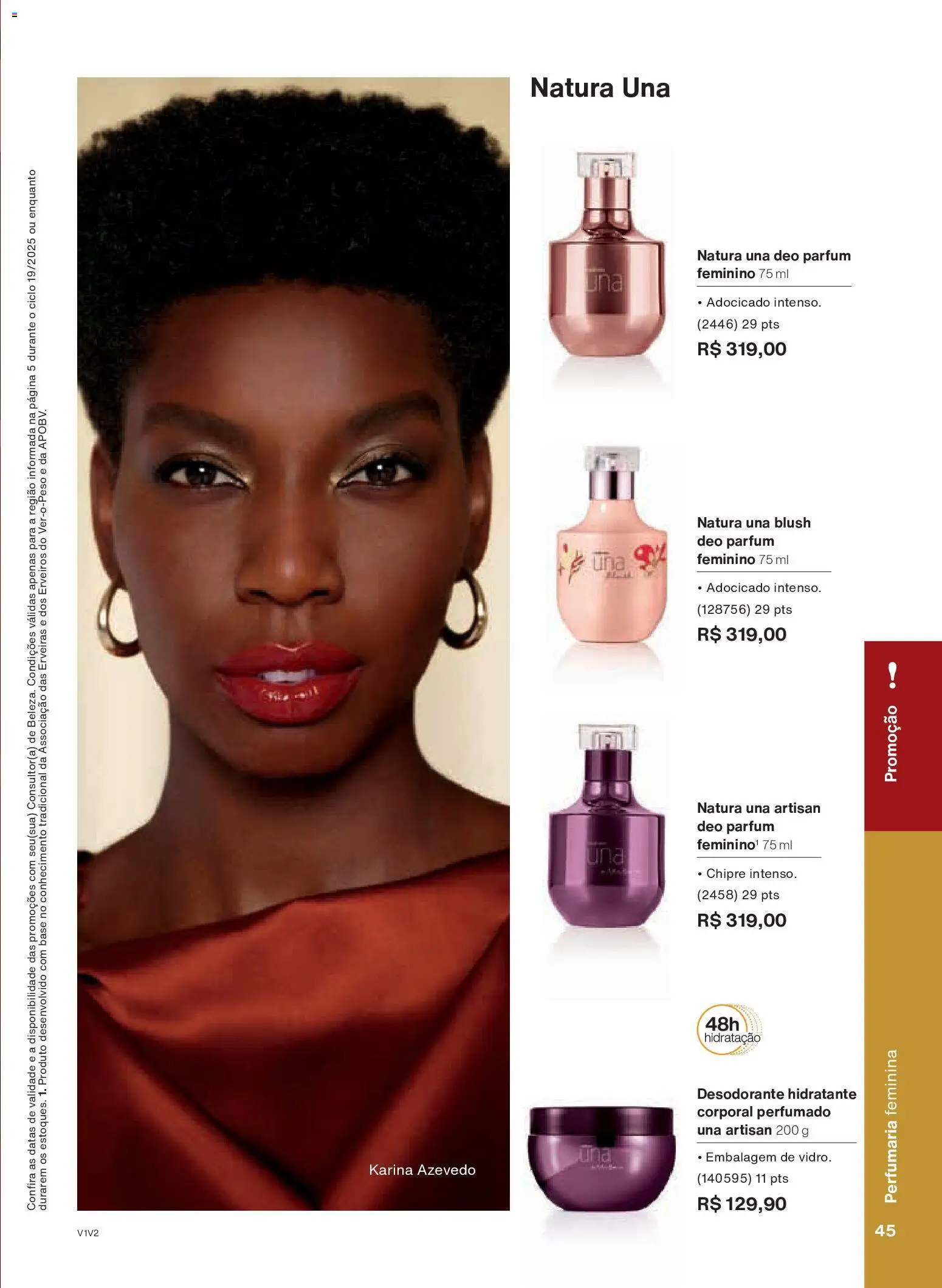 Natura Folheto - válido de 26.11.2025 | Página: 45 | Produtos: Blush, Hidratante corporal, Desodorante, Base