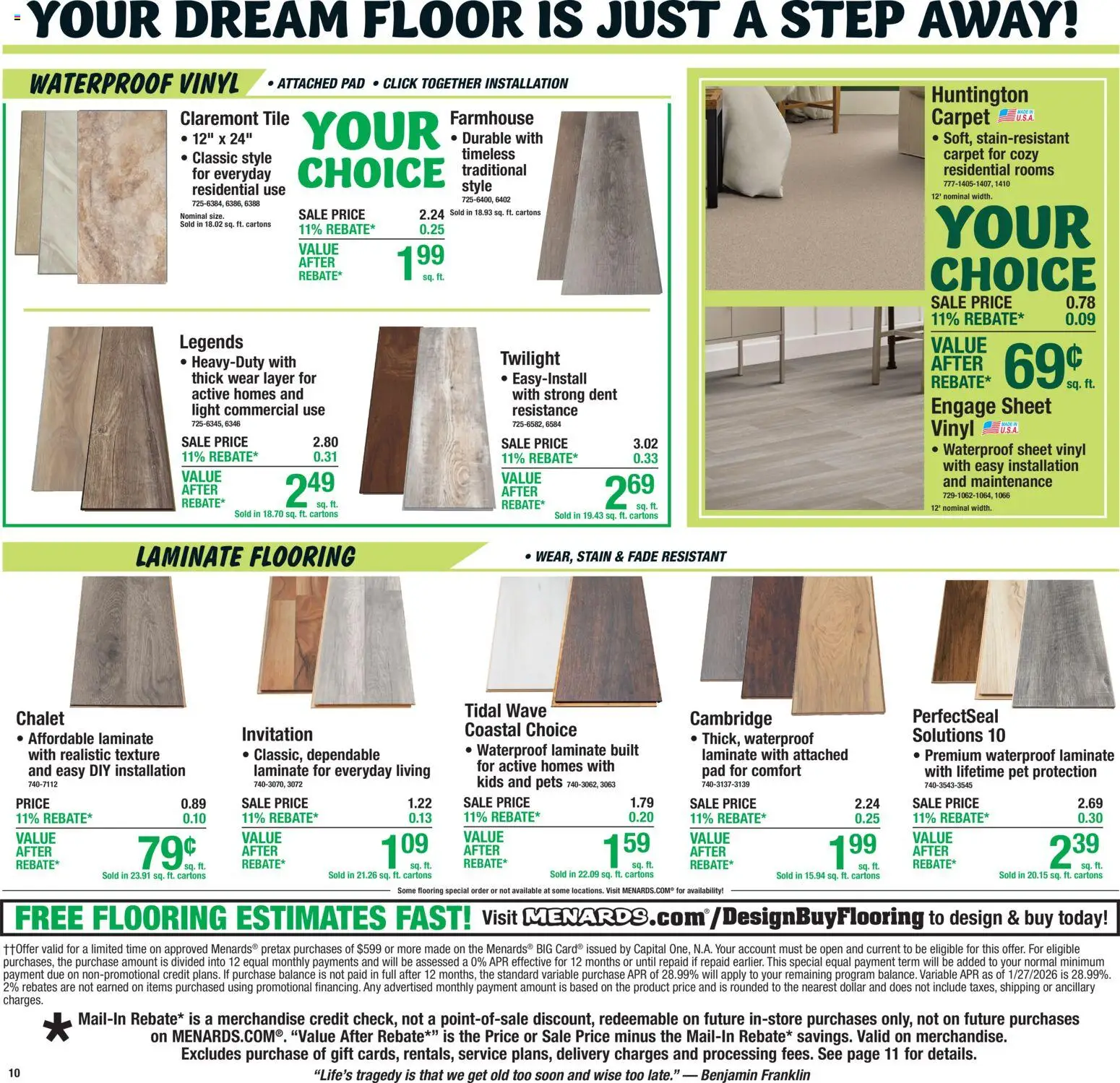 Menards Ad - valid from 11.03.2026 | Page: 15 | Products: Carpet, Sheet
