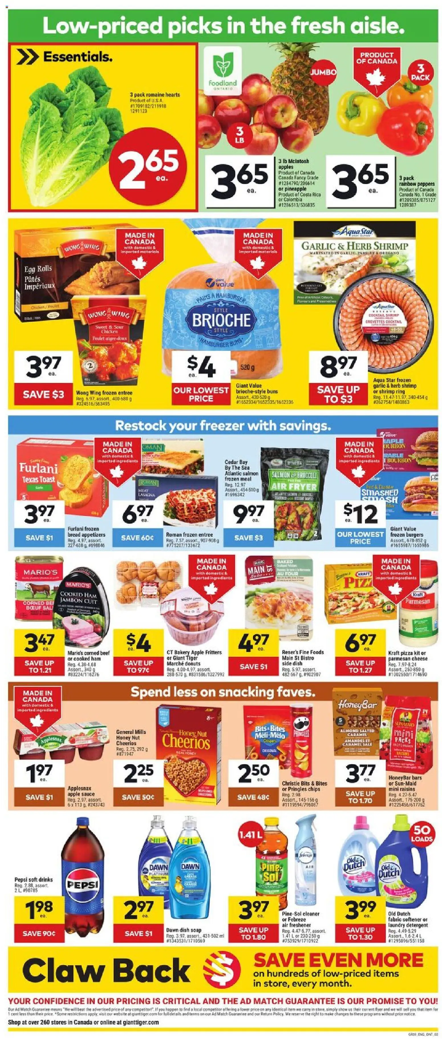 Giant Tiger flyer valid from 29.04.2026 | Page: 2 | Products: Beef, Fabric softener, Detergent, Cheese