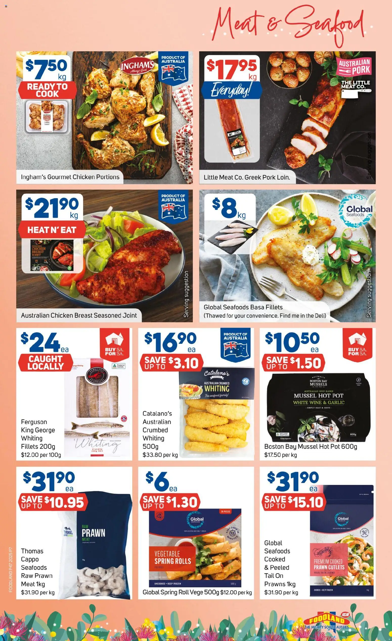 Foodland catalogue - valid from 19.11.2025 | Page: 7 | Products: Chicken, Pork, Prawns, Seafood