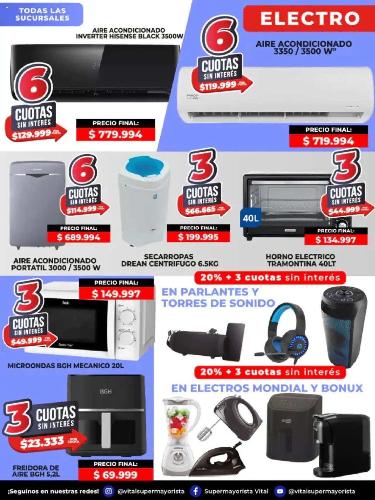 Vital - Ofertas nonfood │ válido desde el 08.09.2025 | Página: 2 | Productos: Horno, Aire acondicionado, Microondas, Horno eléctrico