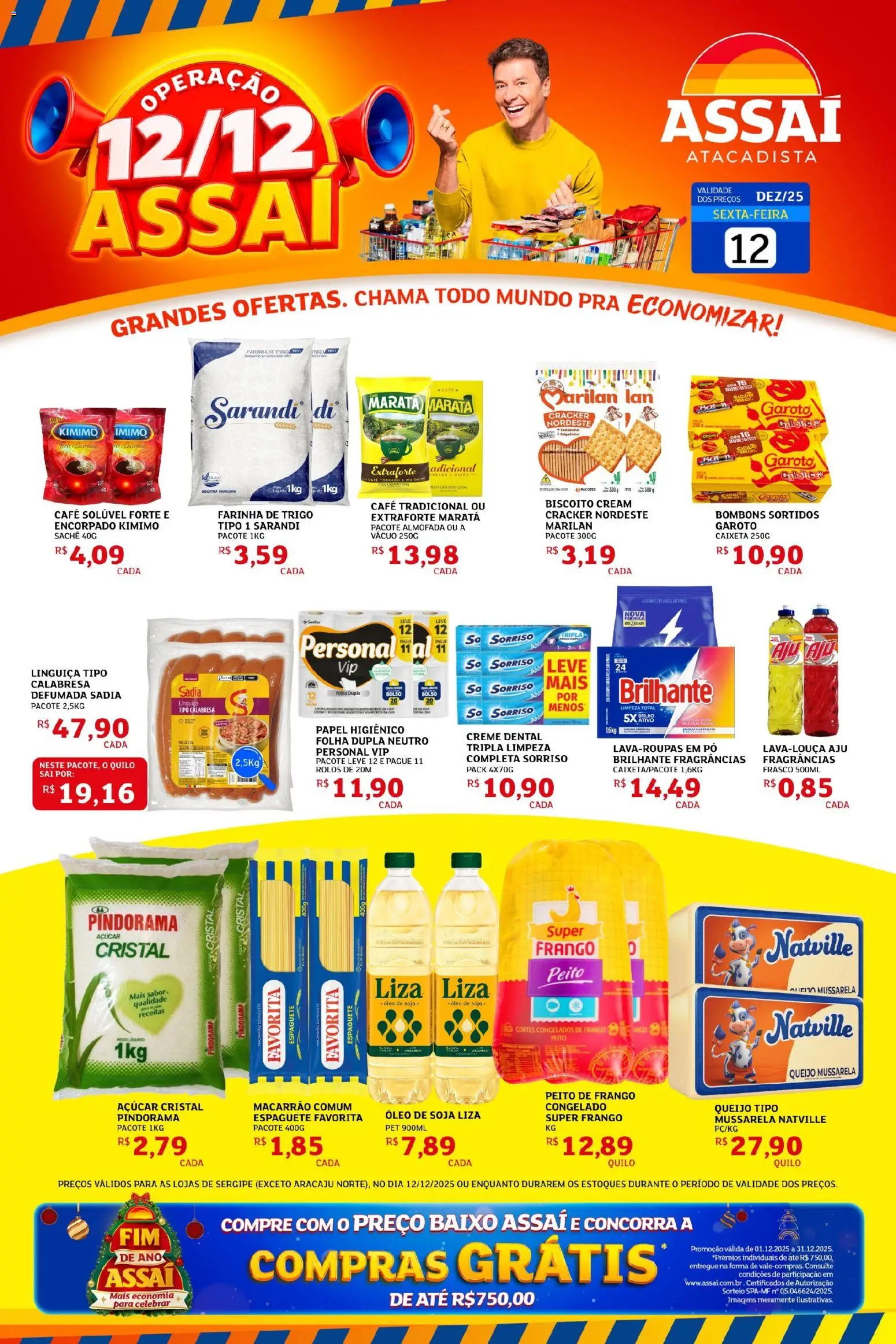 Assaí Atacadista Folheto - válido de 12.12.2025 | Página: 1 | Produtos: Almofada, Creme, Frango, Peito de frango