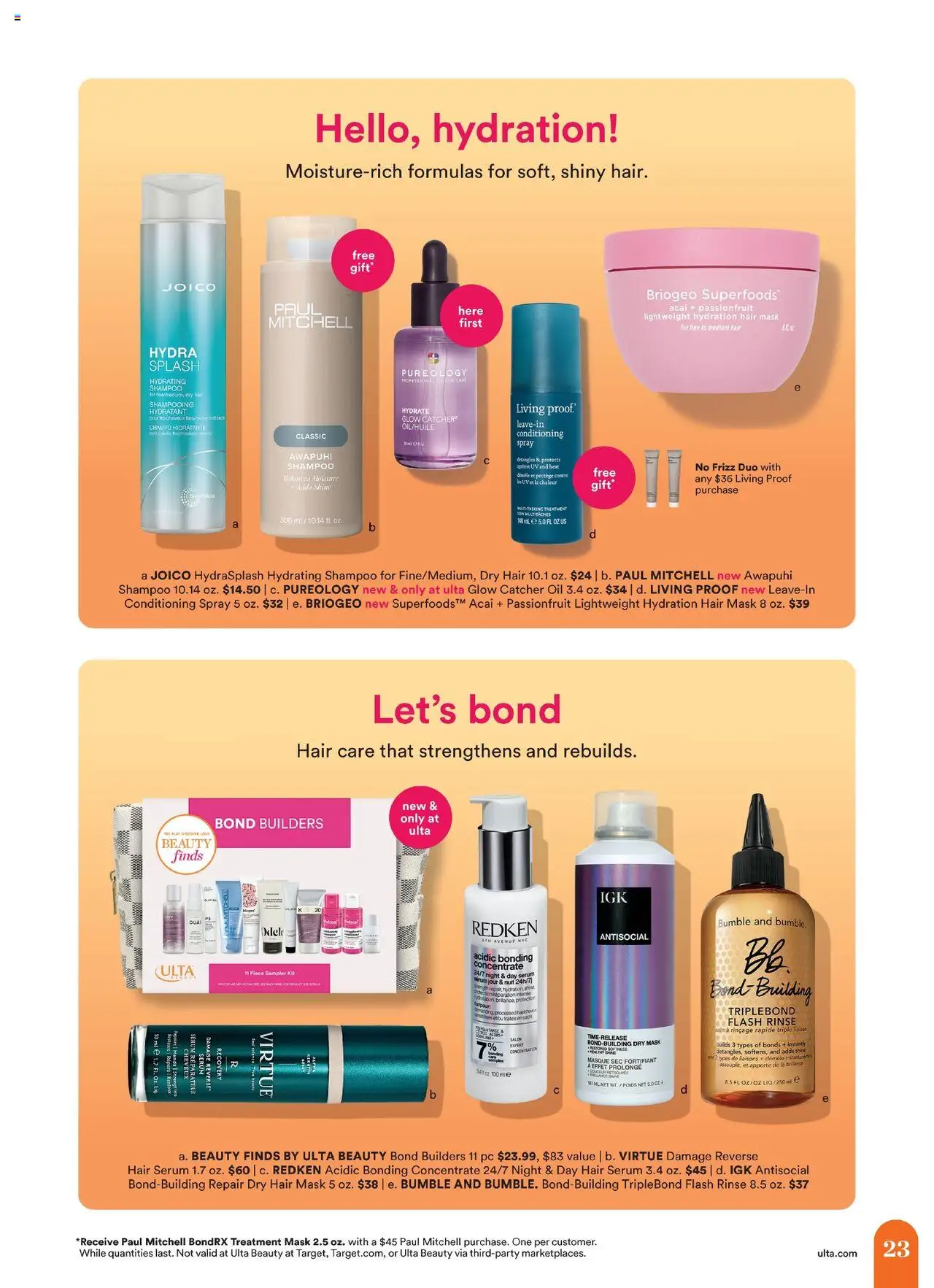 Ulta Beauty Weekly Ad - valid from 29.06.2025 | Page: 23 | Products: Shampoo, Hair mask, Mask, Oil