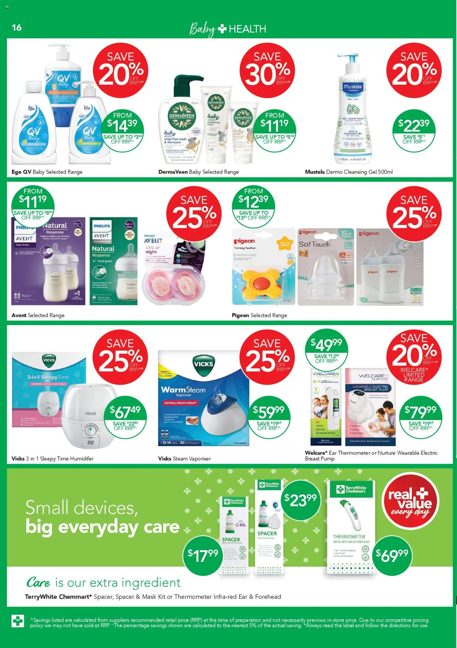 Terry White catalogue - valid from 26.03.2026 | Page: 16 | Products: Shampoo, Lotion, Breast pump, Thermometer