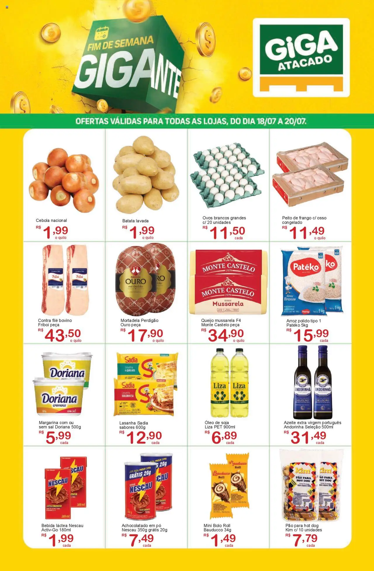 GIGA Atacado Folheto - válido de 18.07.2025 | Página: 1 | Produtos: Óleo, Lasanha, Mussarela, Soja