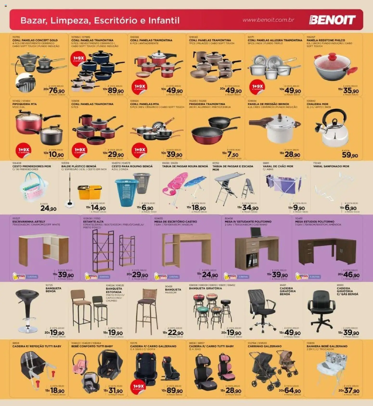 Benoit Folheto - válido de 01.02.2026 | Página: 3 | Produtos: Frigideira, Banqueta, Escrivaninha, Roupas