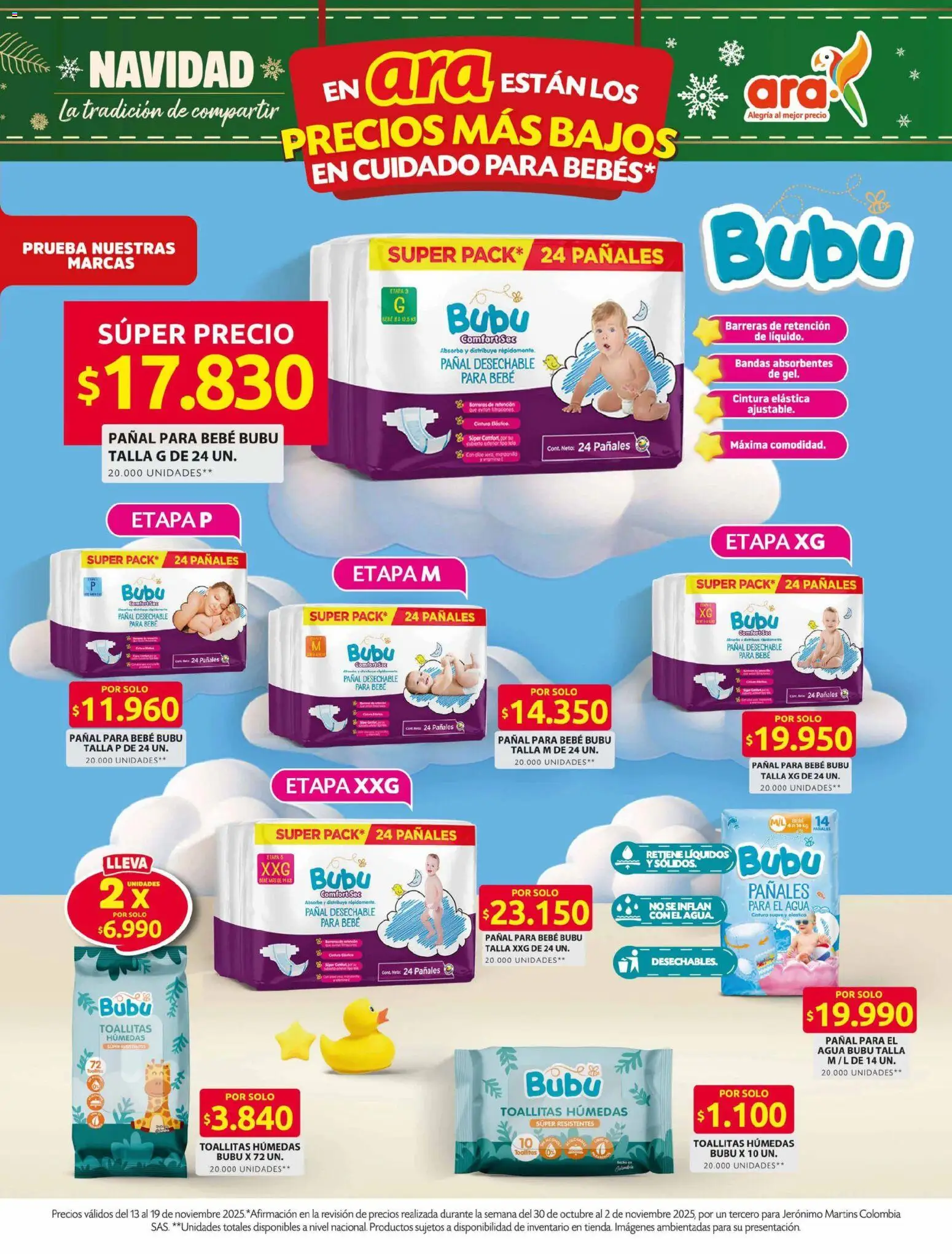 Ara revista - valida desde el 13.11.2025 | Página: 7 | Productos: Agua, Pañales, Pincel, Fuente