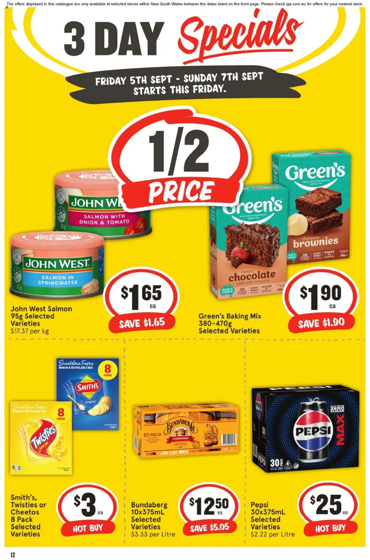 IGA catalogue - valid from 05.09.2025 | Page: 2 | Products: Cheese, Chocolate, Ginger, Salmon