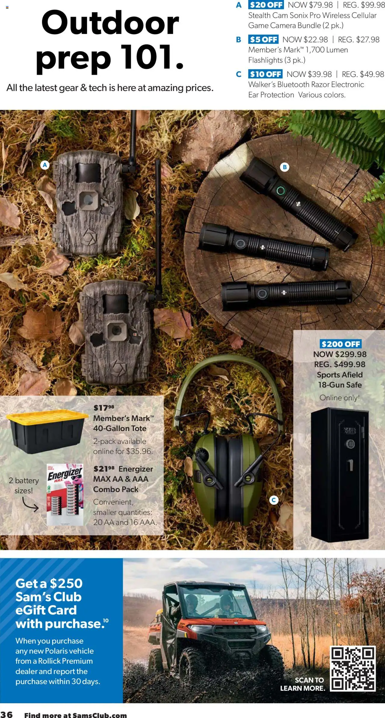 Sam's Club Instant Savings Book September - valid from 27.08.2025 | Page: 36 | Products: Safe, Battery, Camera, Game