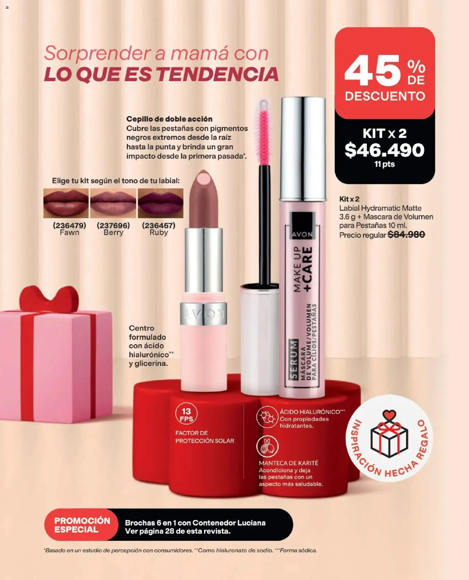 Avon revista - valida desde el 01.05.2026 | Página: 29 | Productos: Serum, Cepillo, Máscara, Manteca