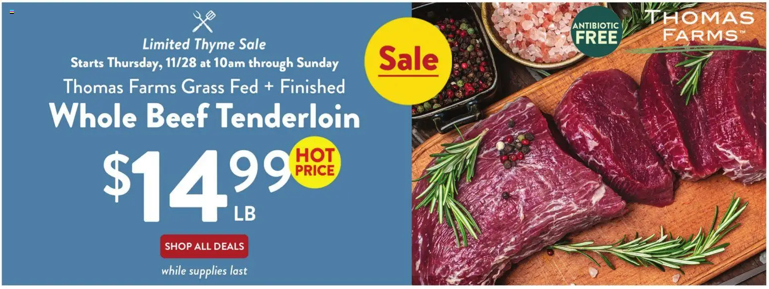 Fresh Thyme Weekly Ad - MI - valid from 26.11.2025 | Page: 1 | Products: Beef