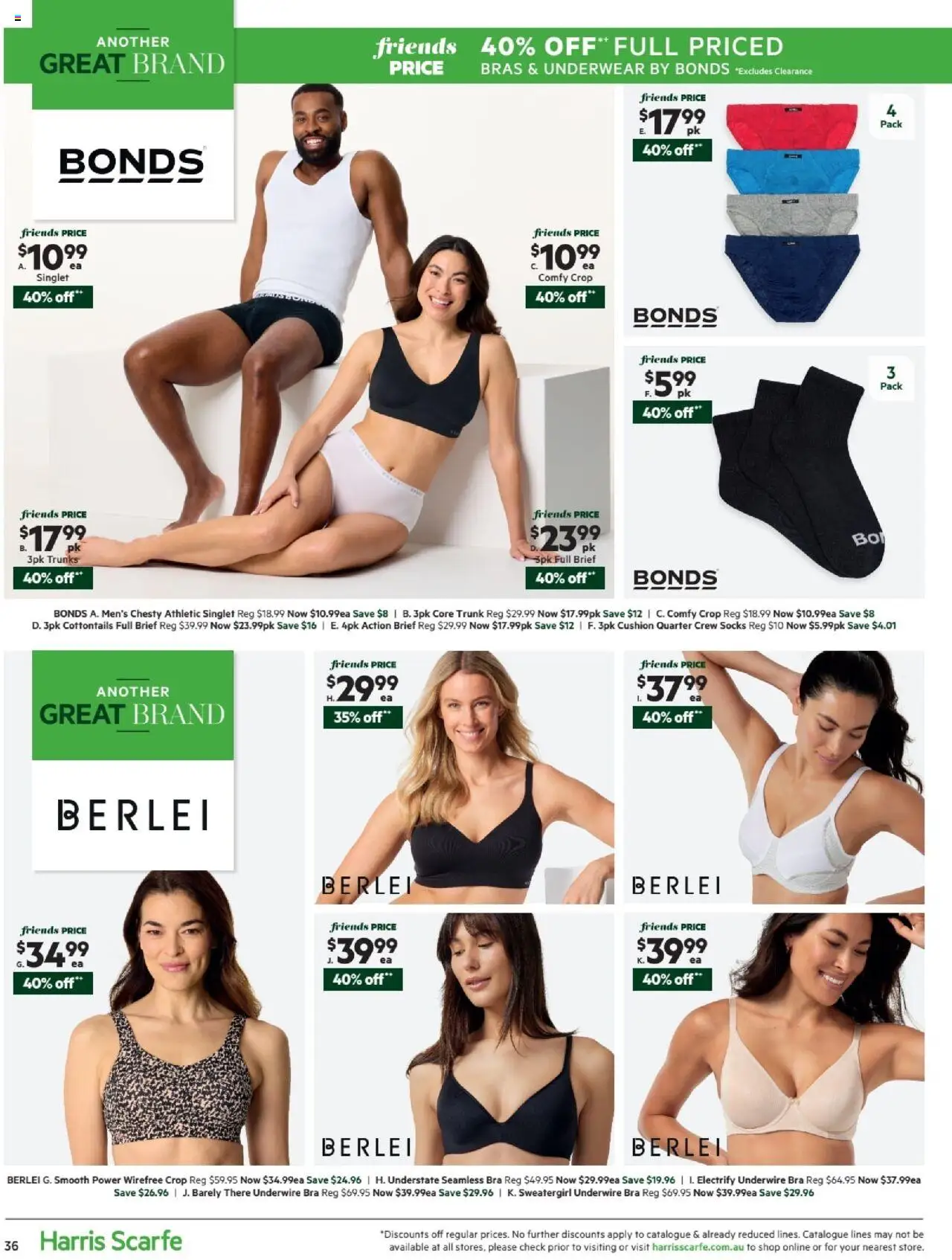 Harris Scarfe catalogue - valid from 13.10.2025 | Page: 36 | Products: Cushion, Bra, Socks, Trunks