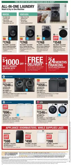 Preview of Home Depot weekly ads valid from 27.11.2025 | Page: 8 | Products: Clothes, Date, Washer, Dryer