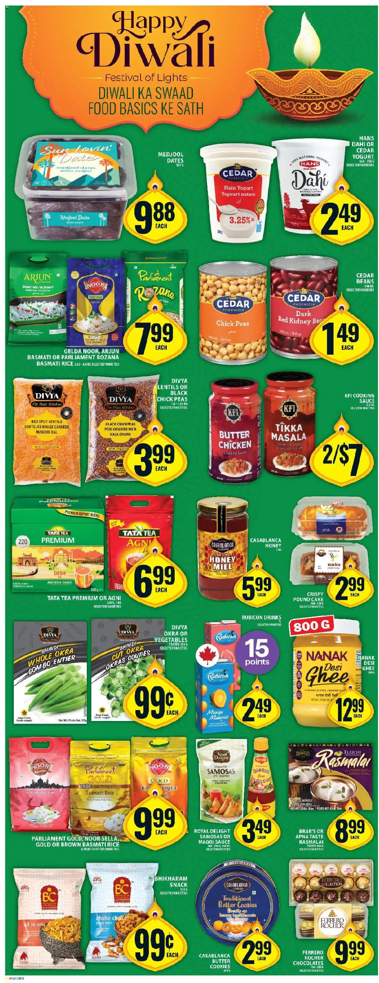 Food Basics flyer valid from 16.10.2025 | Page: 12 | Products: Rice, Tea, Cookies, Butter