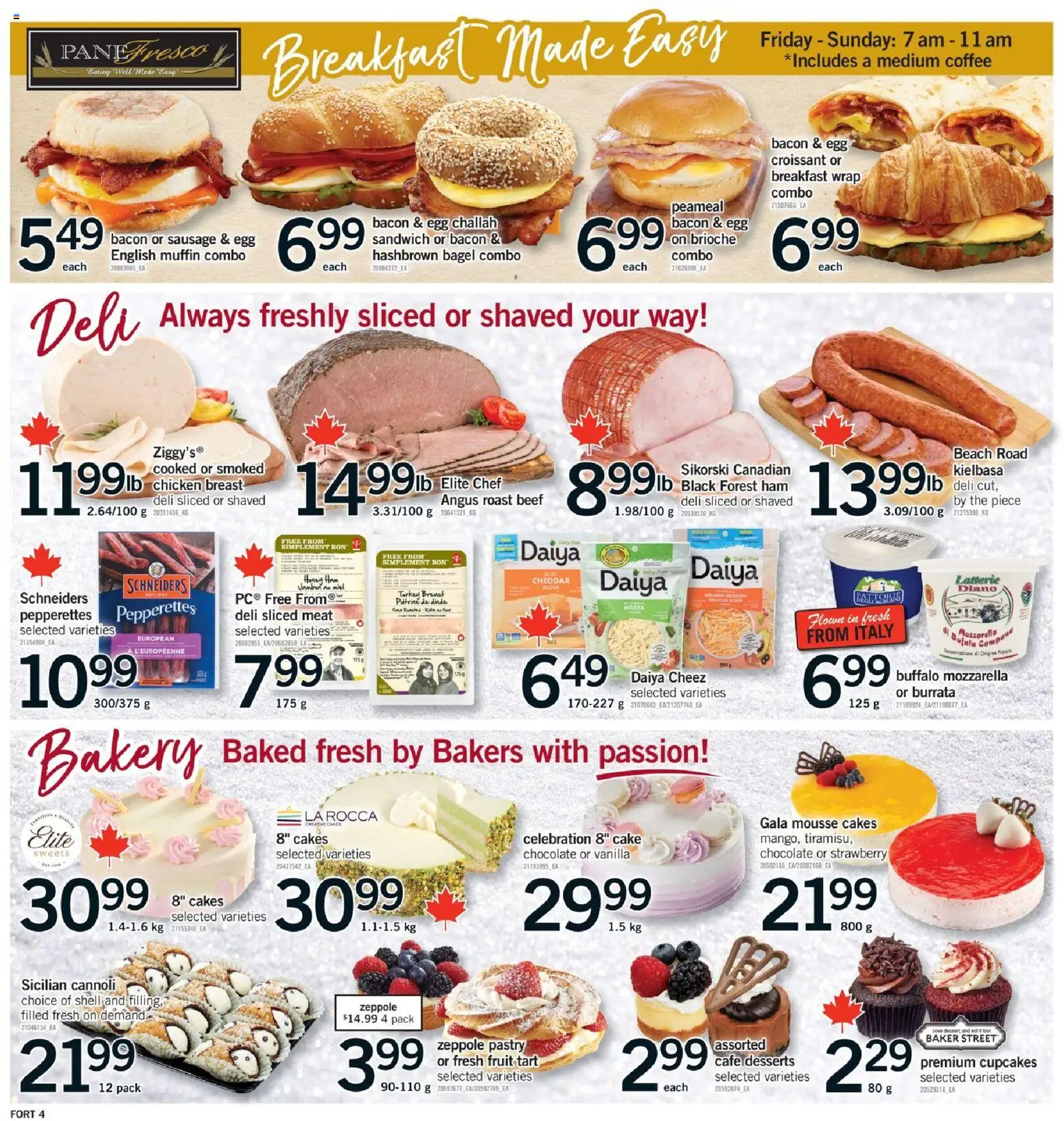Fortinos flyer valid from 04.12.2025 | Page: 5 | Products: Beef, Coffee, Chocolate, Chicken