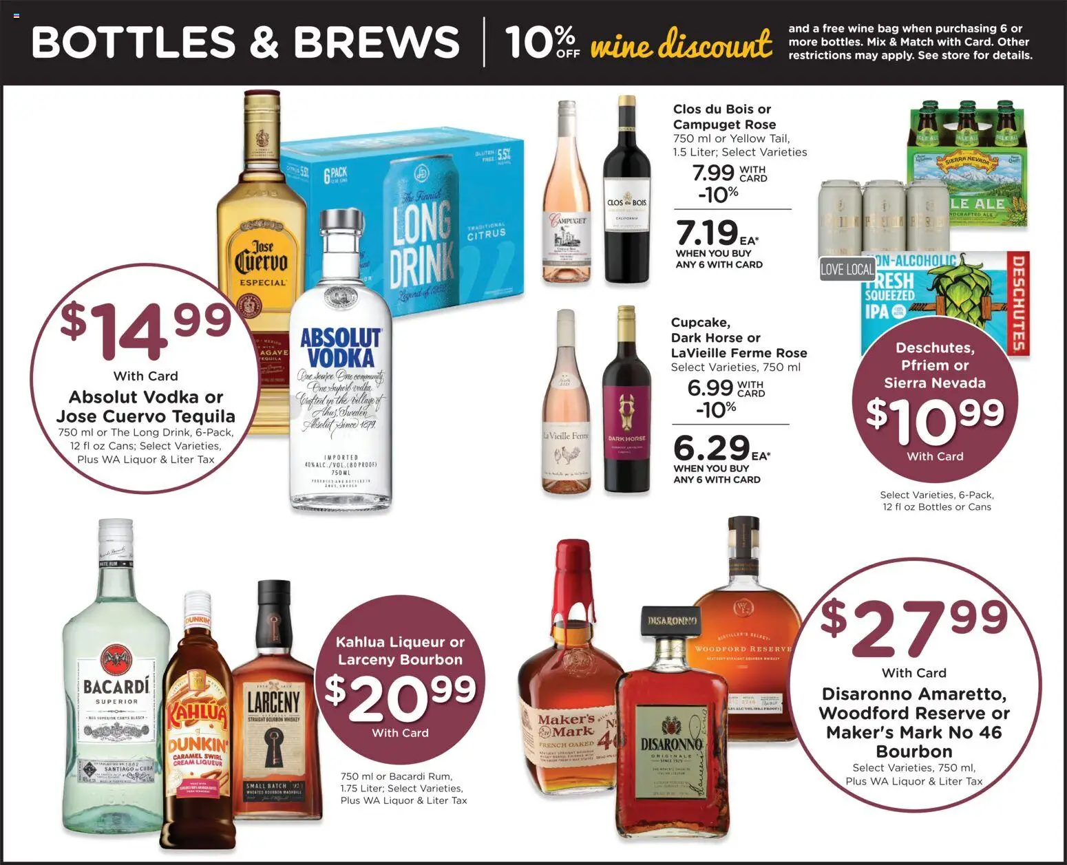 QFC Weekly Ad - valid from 02.01.2026 | Page: 11 | Products: Wine, Bourbon, Cream, Bag