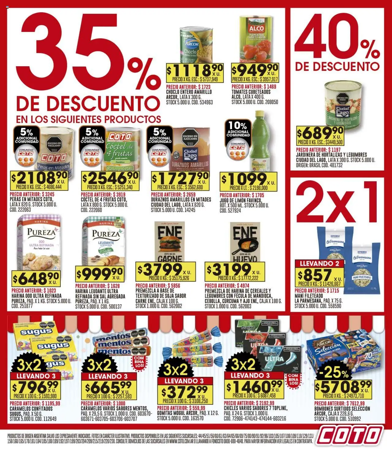 Coto ofertas │ válido desde el 16.06.2025 | Página: 13 | Productos: Gomitas, Harina, Limón, Tomates