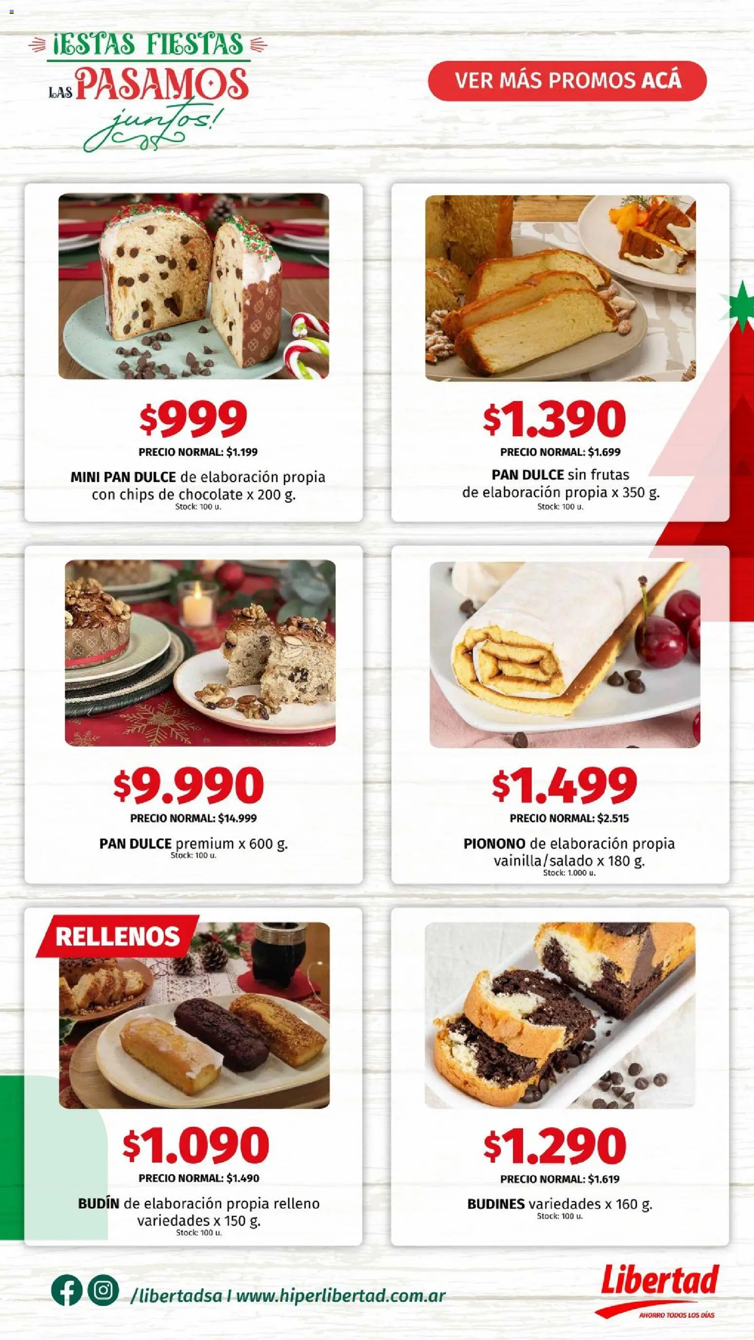 Hipermercado Libertad - Especial Mesa Navideña │ válido desde el 18.12.2025 | Página: 5 | Productos: Budín, Pan, Chocolate, Pionono