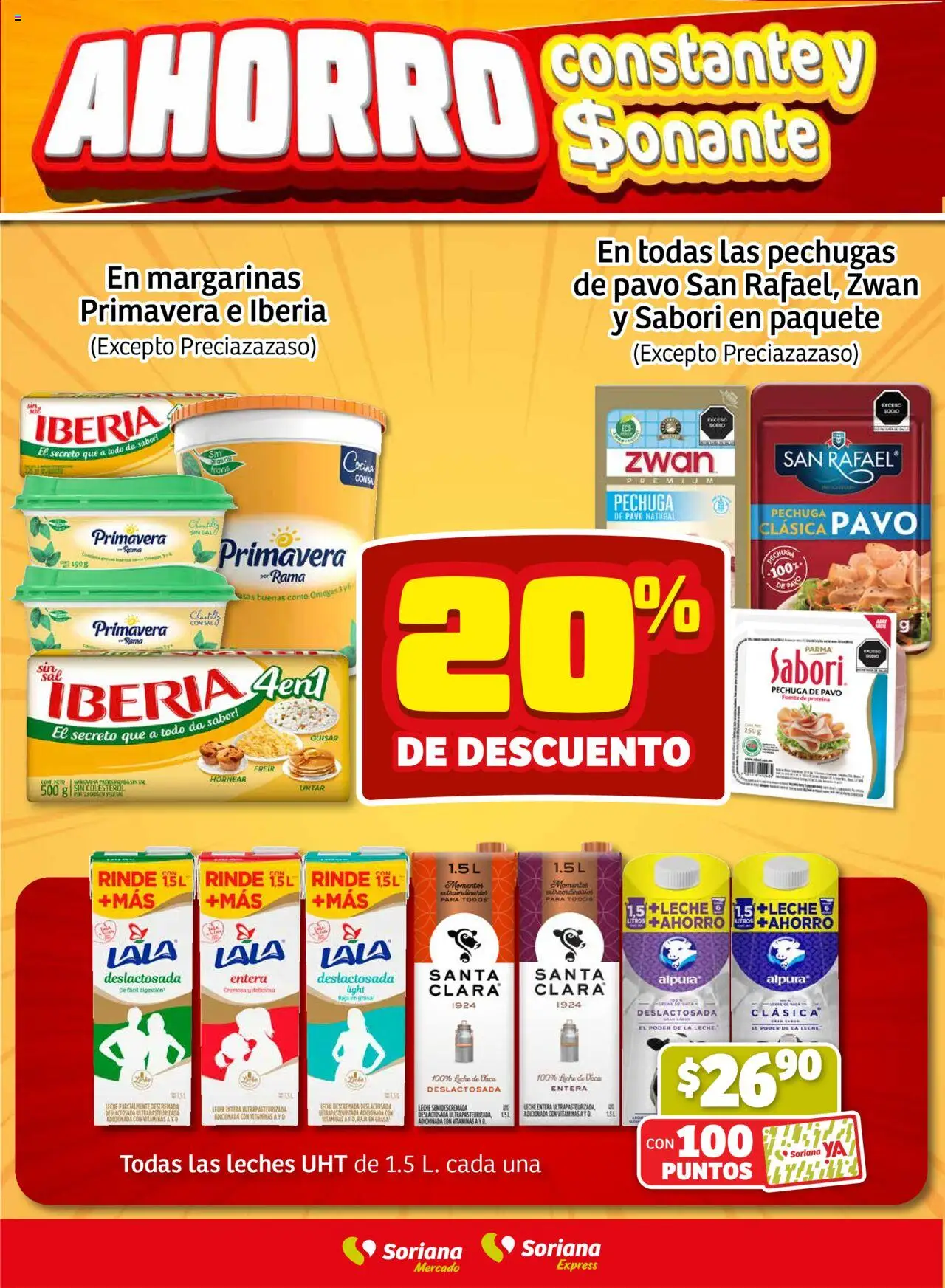 Nuevas ofertas de Soriana válidas en toda la República Mexicana desde el 09.10.2025. ¡Encuentra las mejores ofertas en Soriana - Fin de Semana Mercado: Ags, Nay, Jal, Qro, Col, Mich, Gto, Hgo, Tlax, Mor, Pue, Gro, Oax, Edo. de Mex, CDMX, Zac y SLP! | Página: 3 | Productos: Fuente, Sal, Vitaminas, Cocina