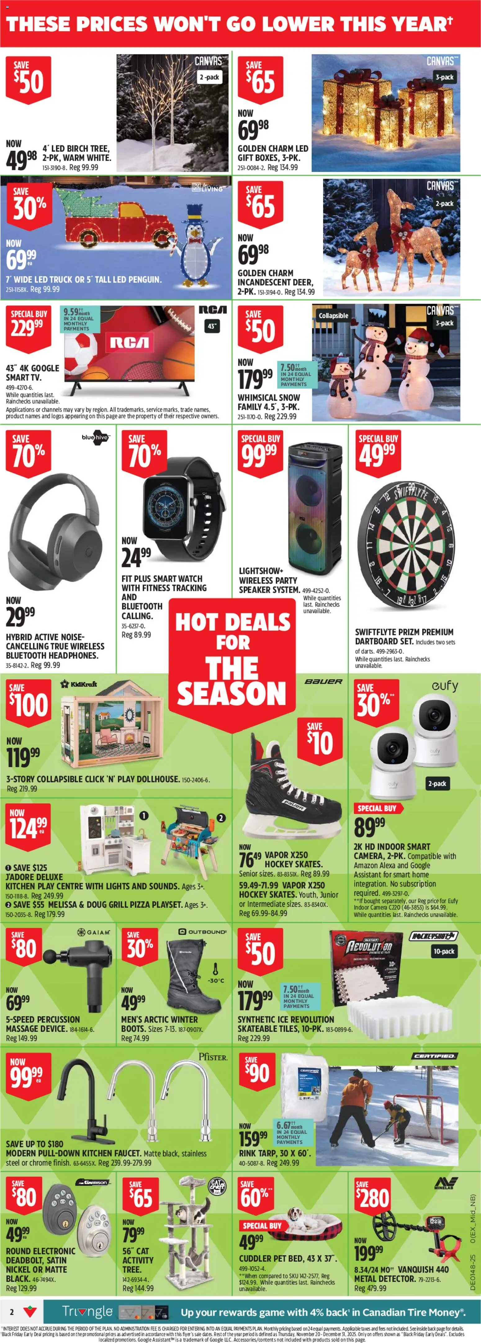 Canadian Tire flyer valid from 20.11.2025 | Page: 2 | Products: Watch, Game, Speaker, Grill