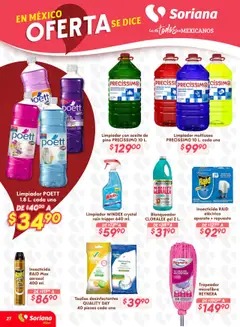 Vista previa de Soriana - Preciazazaso Híper: Frontera BCN, Son, nuevo folleto de la tienda, válido en México a partir del 16.10.2025 | Página: 27 | Productos: Aceite, Limpiador, Insecticida, Toallas