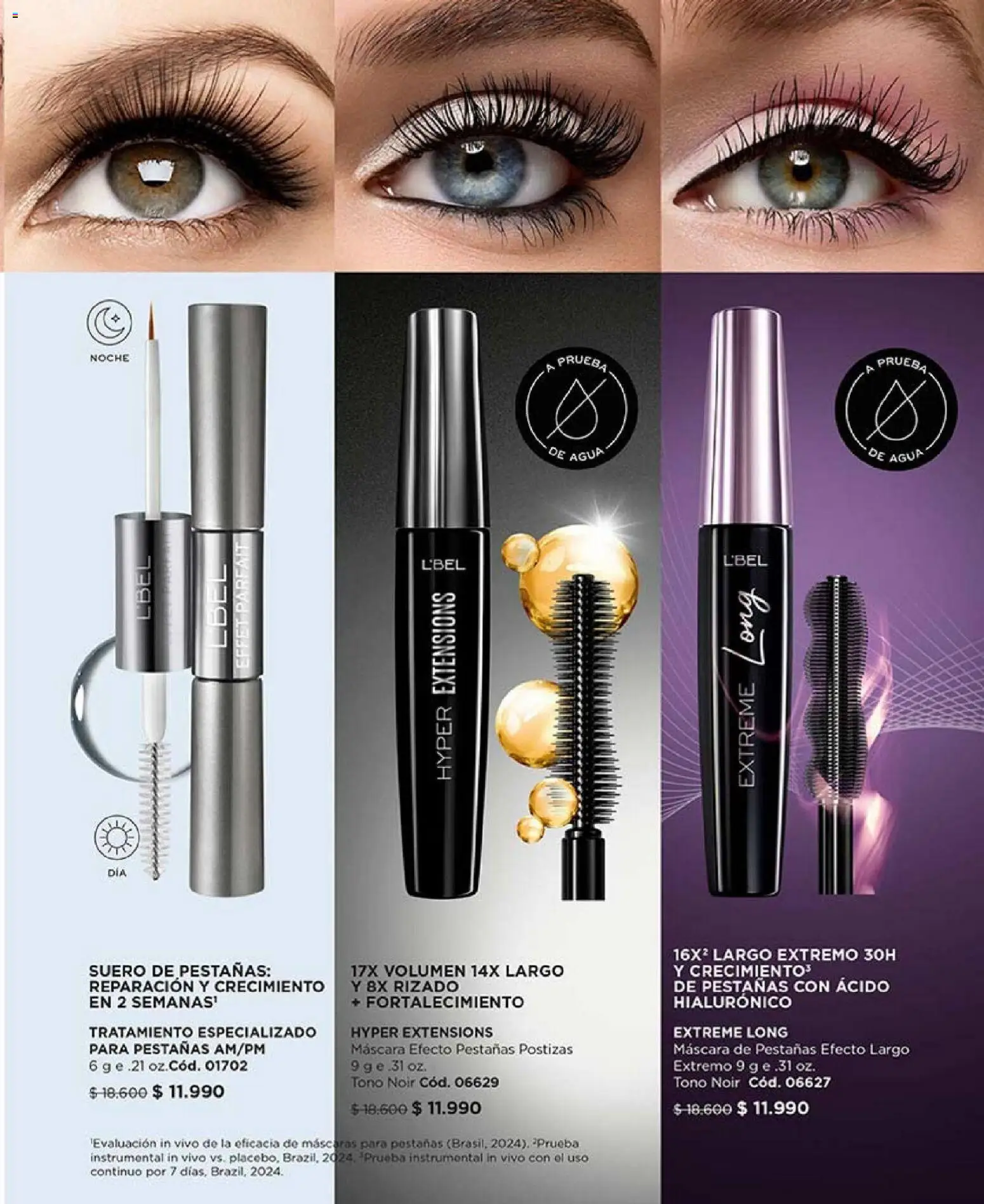 Catálogo L'Bel Campaña 18 │ válido desde el 30.11.2025 | Página: 35 | Productos: Agua, Máscara, Pestañas postizas