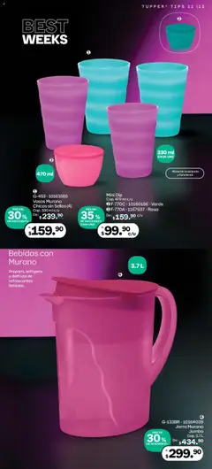 Vista previa de Tupperware - Catálogo, nuevo folleto de la tienda, válido en México a partir del 06.10.2025 | Página: 13 | Productos: Tupper, Vasos, Jarra