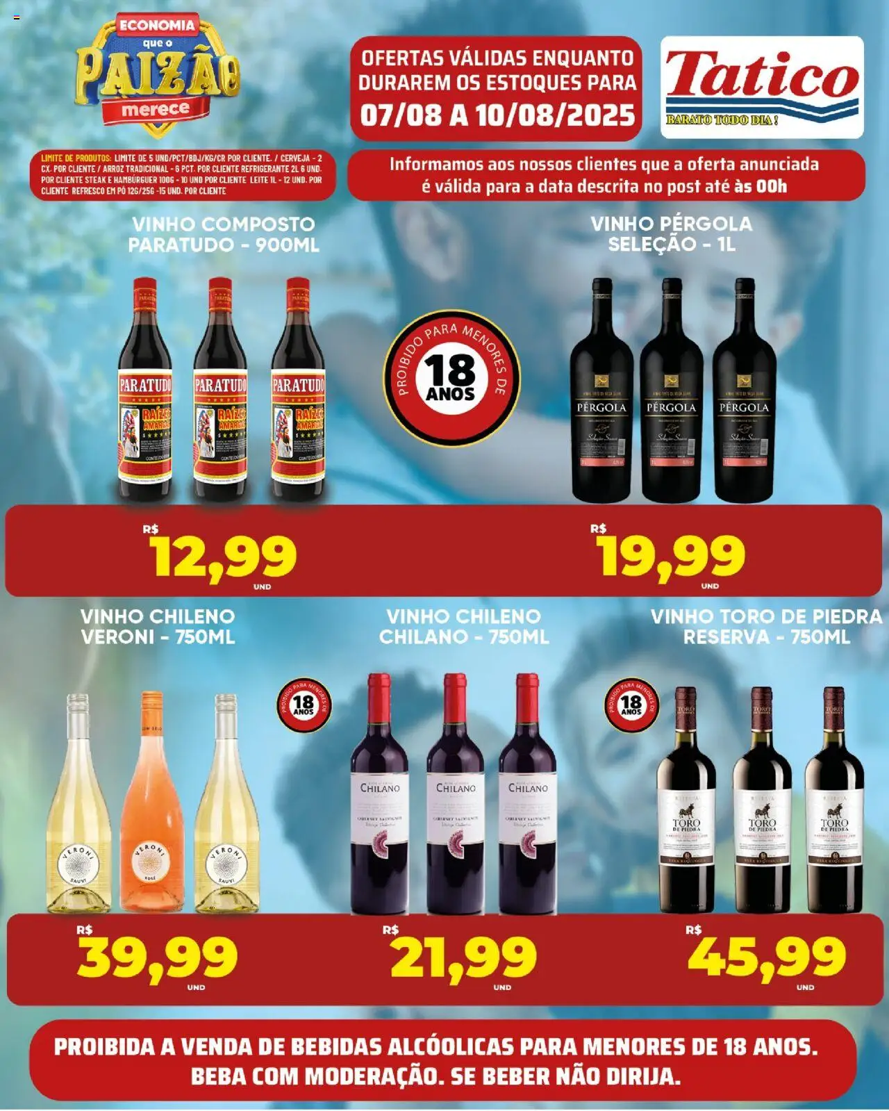 Tatico Folheto - válido de 08.08.2025 | Página: 33 | Produtos: Leite, Cerveja, Hambúrguer, Refrigerante