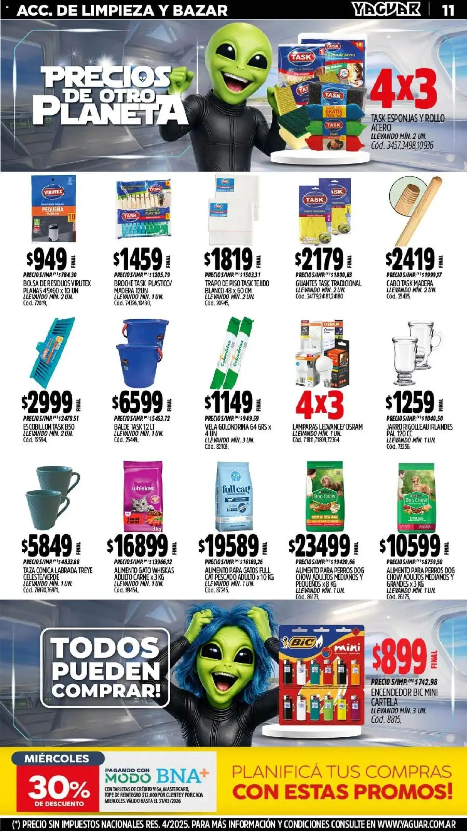 Yaguar - Oferta Semanal Chaco │ válido desde el 02.03.2026 | Página: 11 | Productos: Trapo de piso, Vela, Bolsa, Escobillon