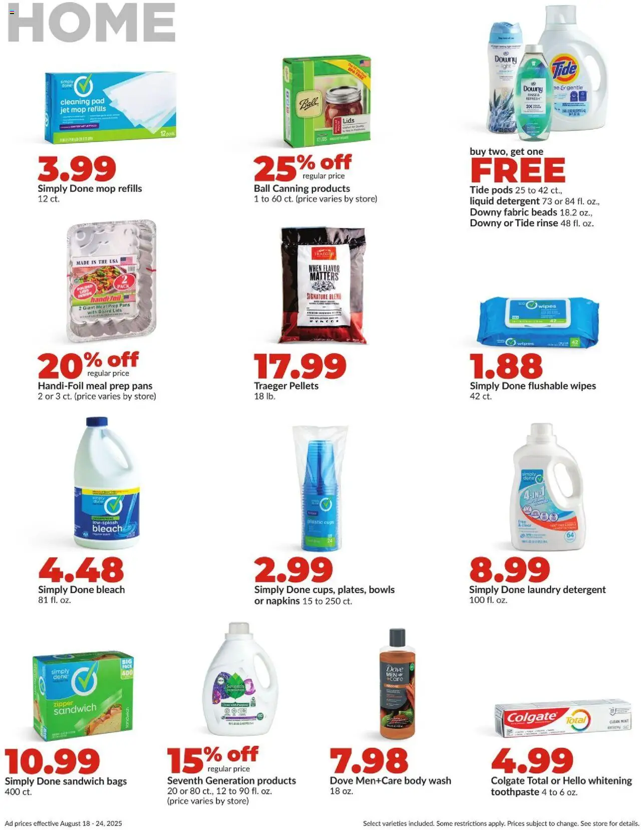 HyVee Weekly Ad - valid from 18.08.2025 | Page: 35 | Products: Toothpaste, Detergent, Body Wash