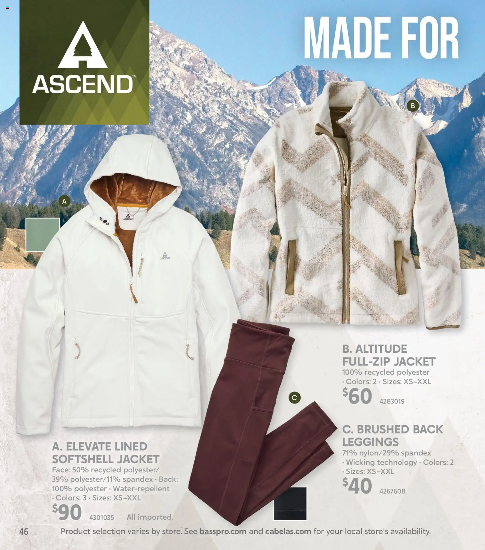 Cabela's Winter Clothing 25 - valid from 20.11.2025 | Page: 46 | Products: Jacket, Leggings