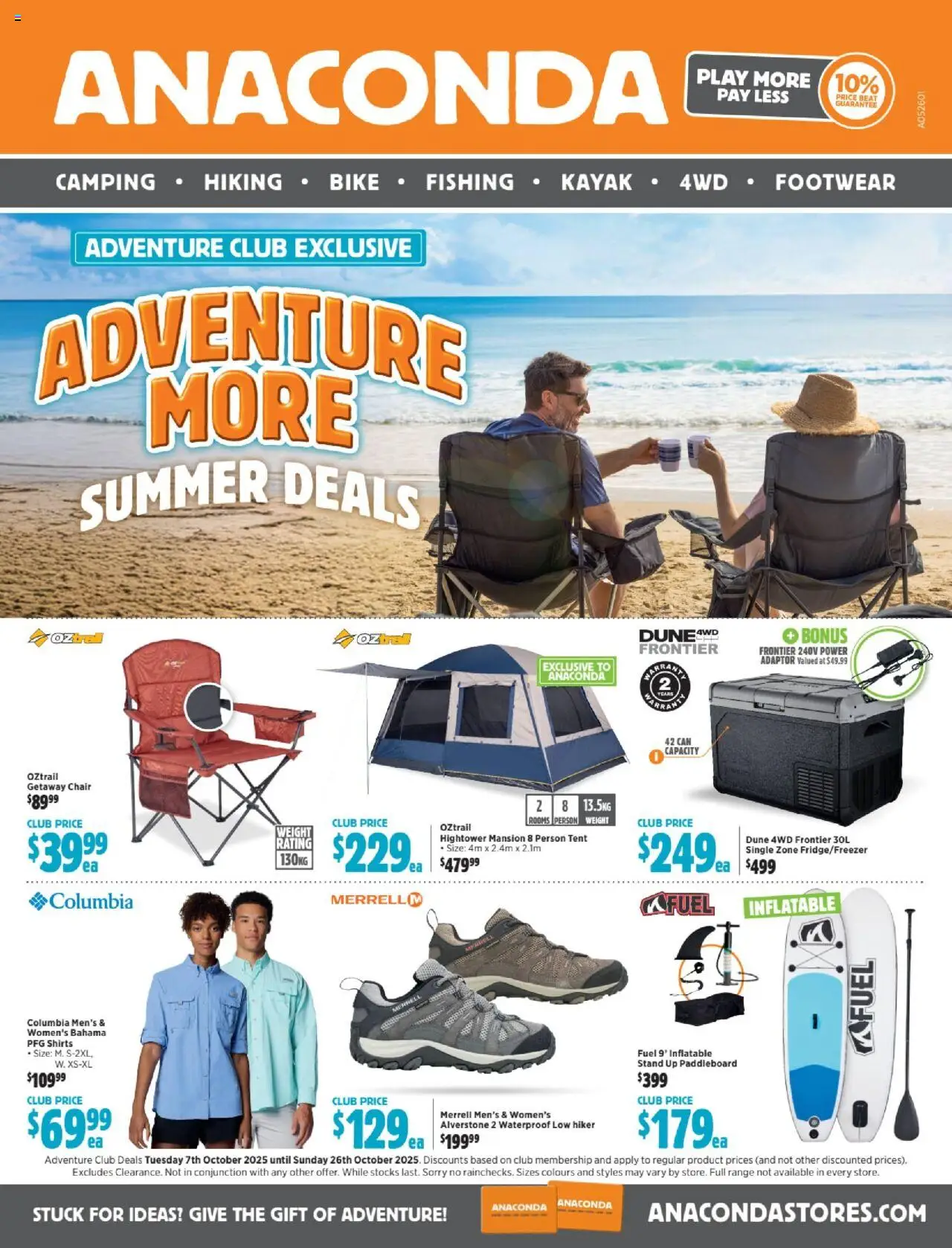 Anaconda catalogue - valid from 07.10.2025 | Page: 1 | Products: Chair, Adaptor, Weight