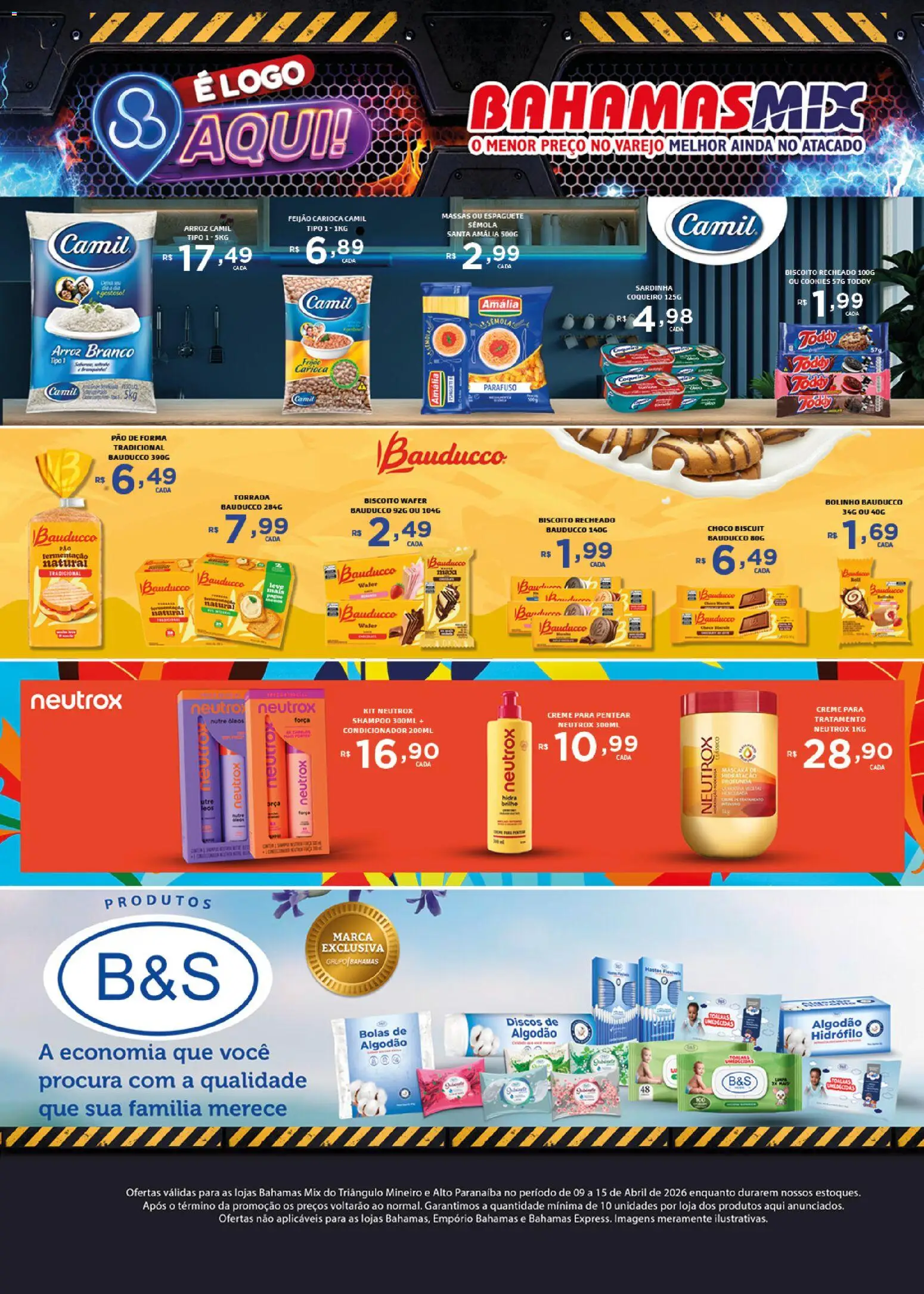 Bahamas Mix Folheto - válido de 05.04.2026 | Página: 3 | Produtos: Feijão, Condicionador, Arroz, Cookies