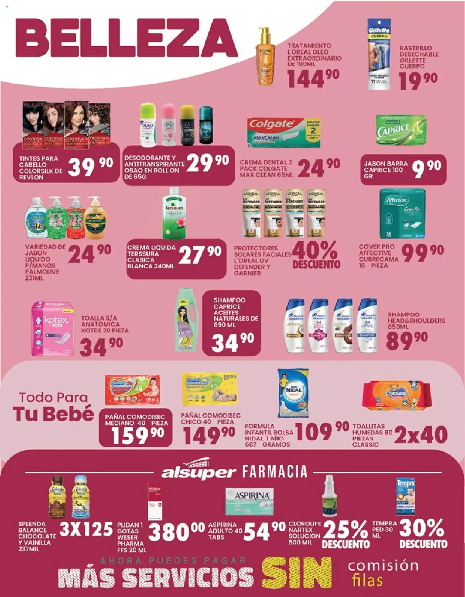 Nuevas ofertas de Alsuper válidas en toda la República Mexicana desde el 31.03.2026. ¡Encuentra las mejores ofertas en Alsuper folleto Durango! | Página: 4 | Productos: Desodorante, Crema, Bolsa, Rastrillo