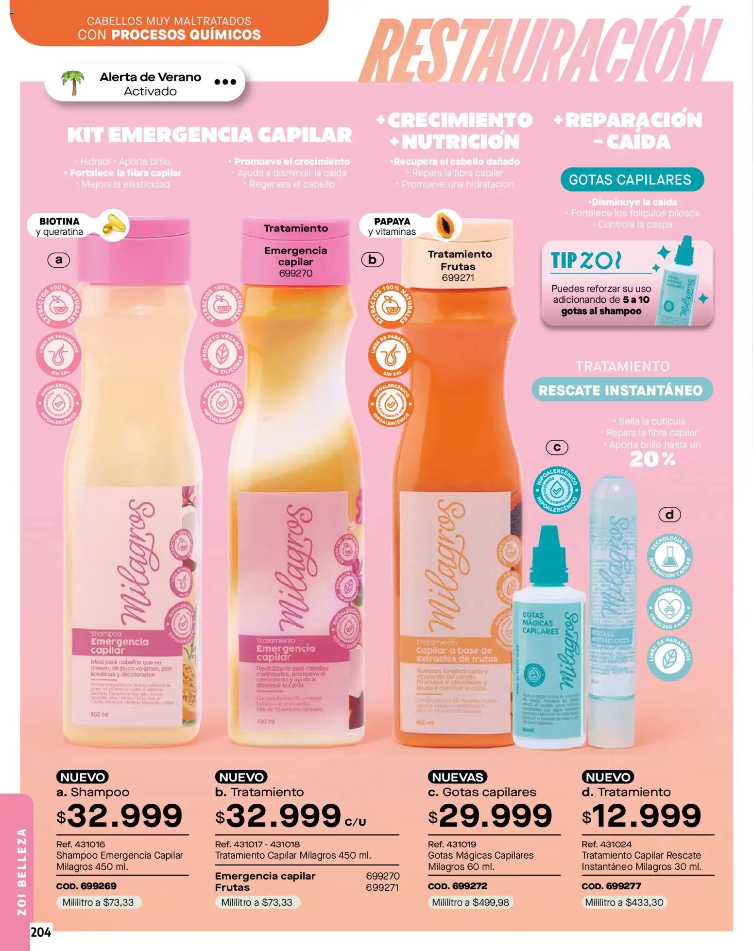 Carmel revista - valida desde el 01.01.2026 | Página: 204 | Productos: Sal, Shampoo, Brillo, Vitaminas