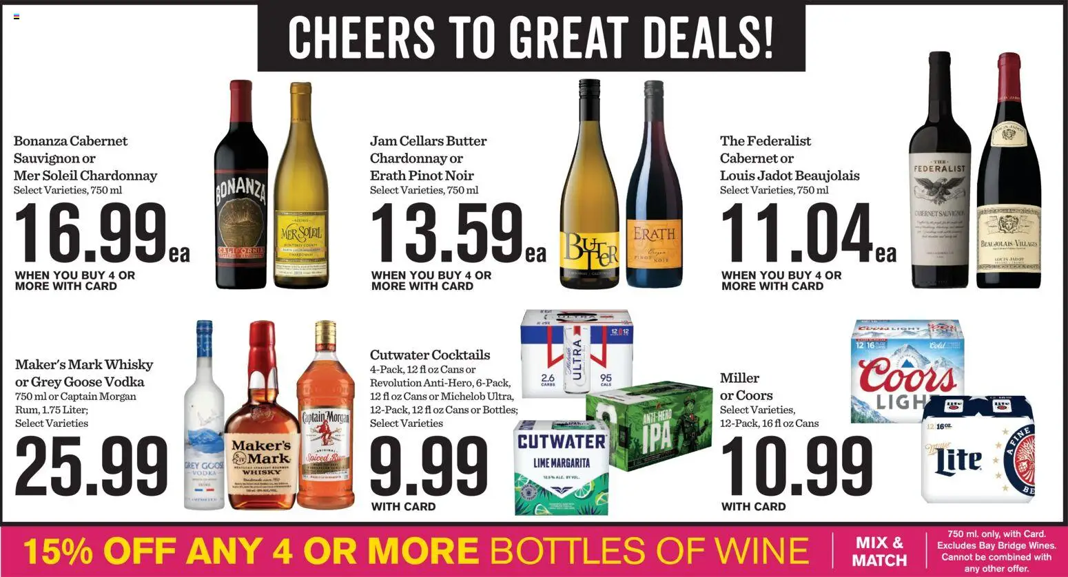 Mariano's Weekly Ad - valid from 22.04.2026 | Page: 9 | Products: Butter, Wine, Vodka, Lime