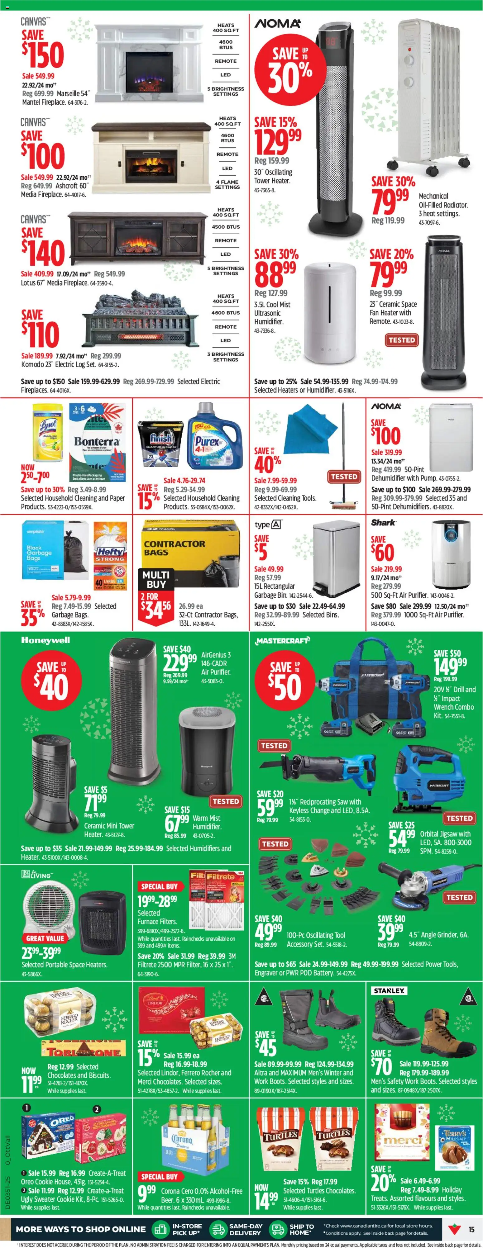Canadian Tire flyer valid from 11.12.2025 | Page: 17 | Products: Fan, Sweater