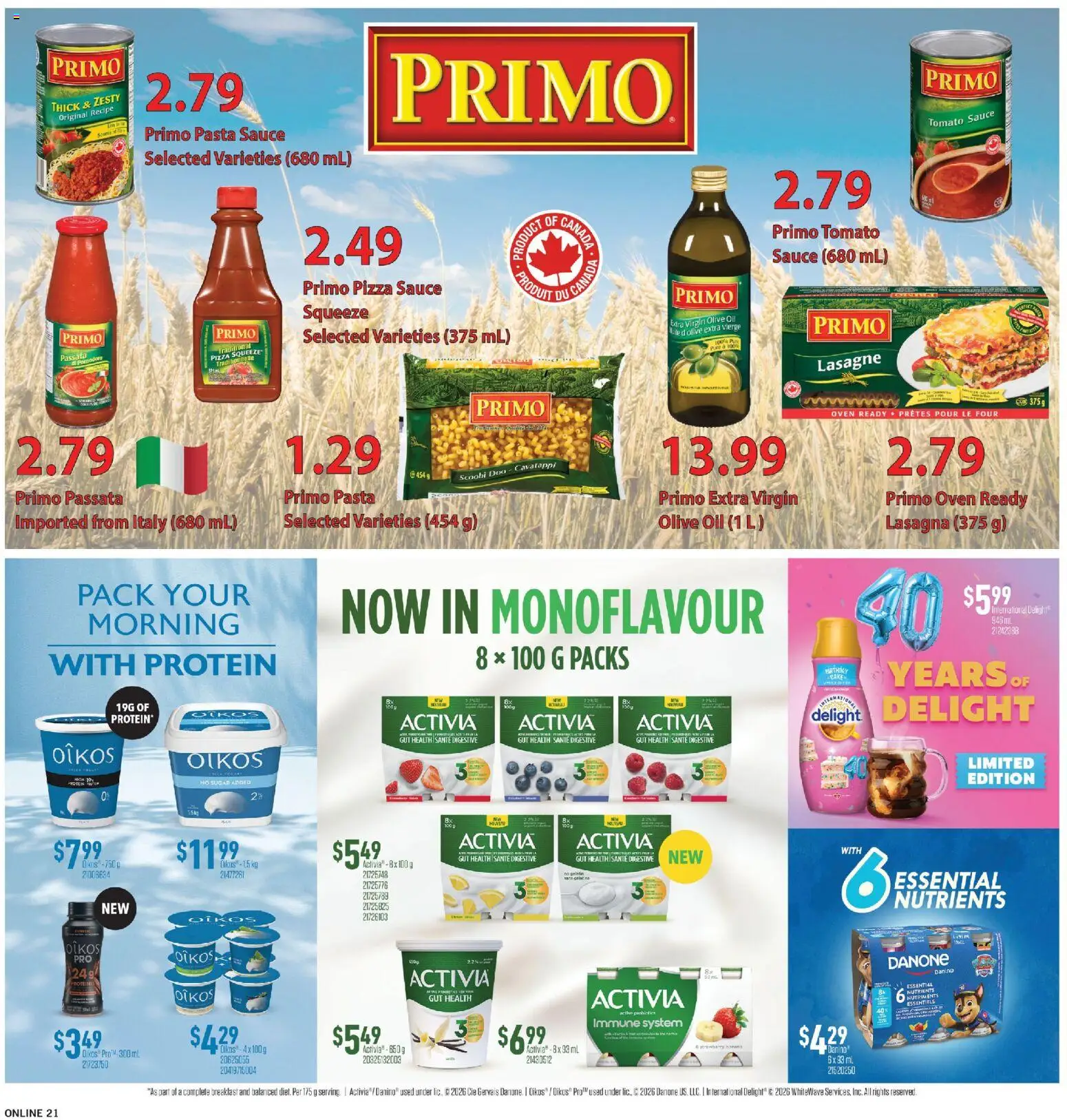Fortinos flyer valid from 05.03.2026 | Page: 20 | Products: Pasta, Oven, Oil, Pizza