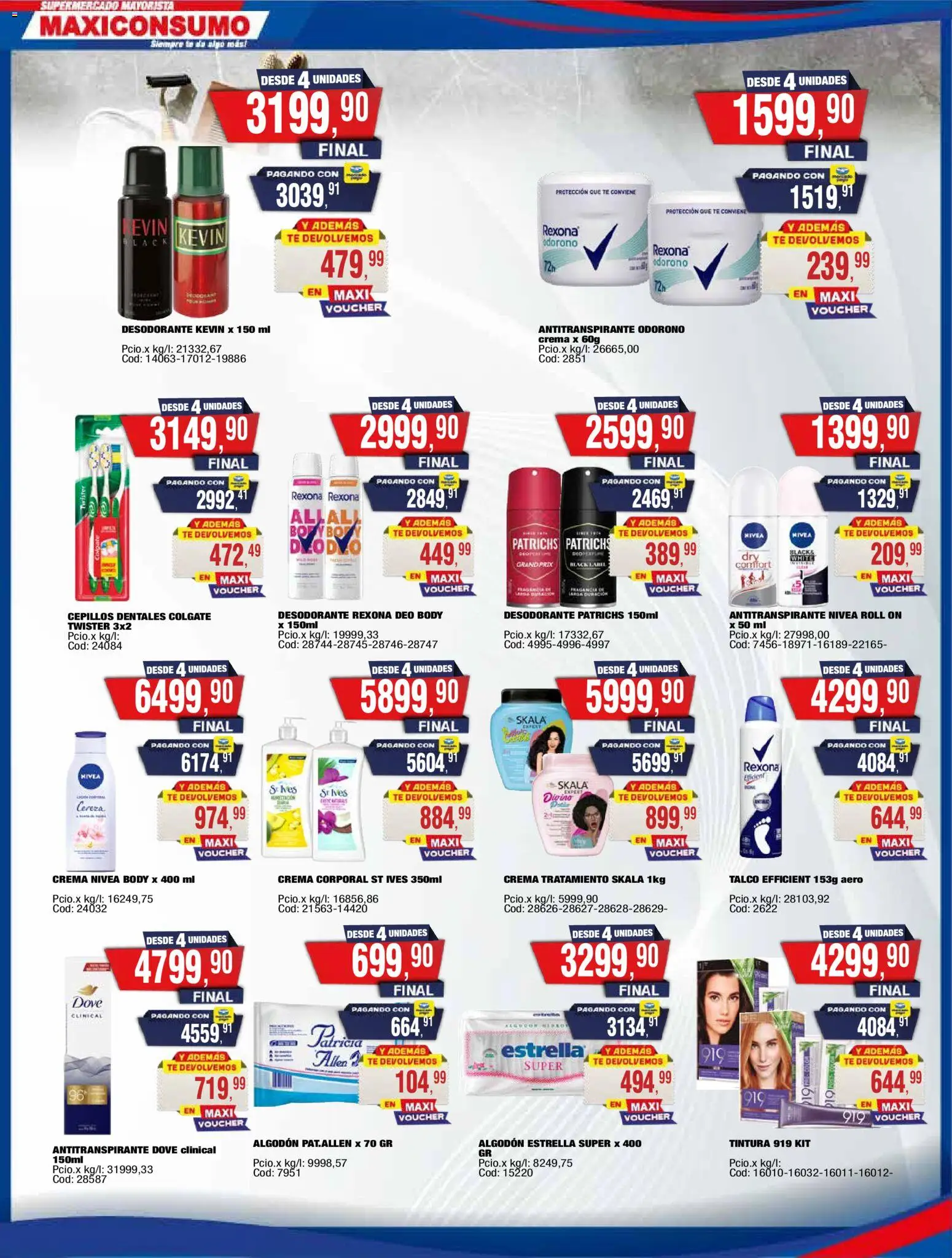 Maxiconsumo ofertas │ válido desde el 24.11.2025 | Página: 28 | Productos: Body, Tintura, Desodorante, Crema