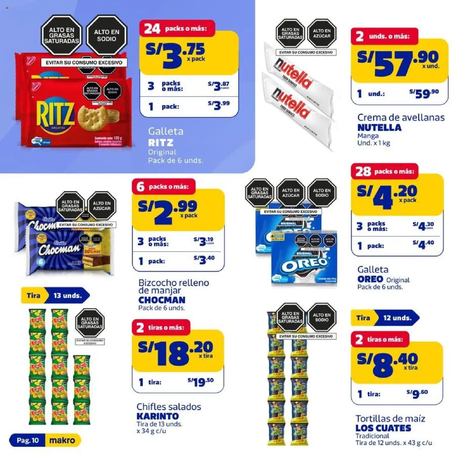 Catálogo Makro válido desde 29.01.2026 | Página: 10 | Productos: Crema, Galletas