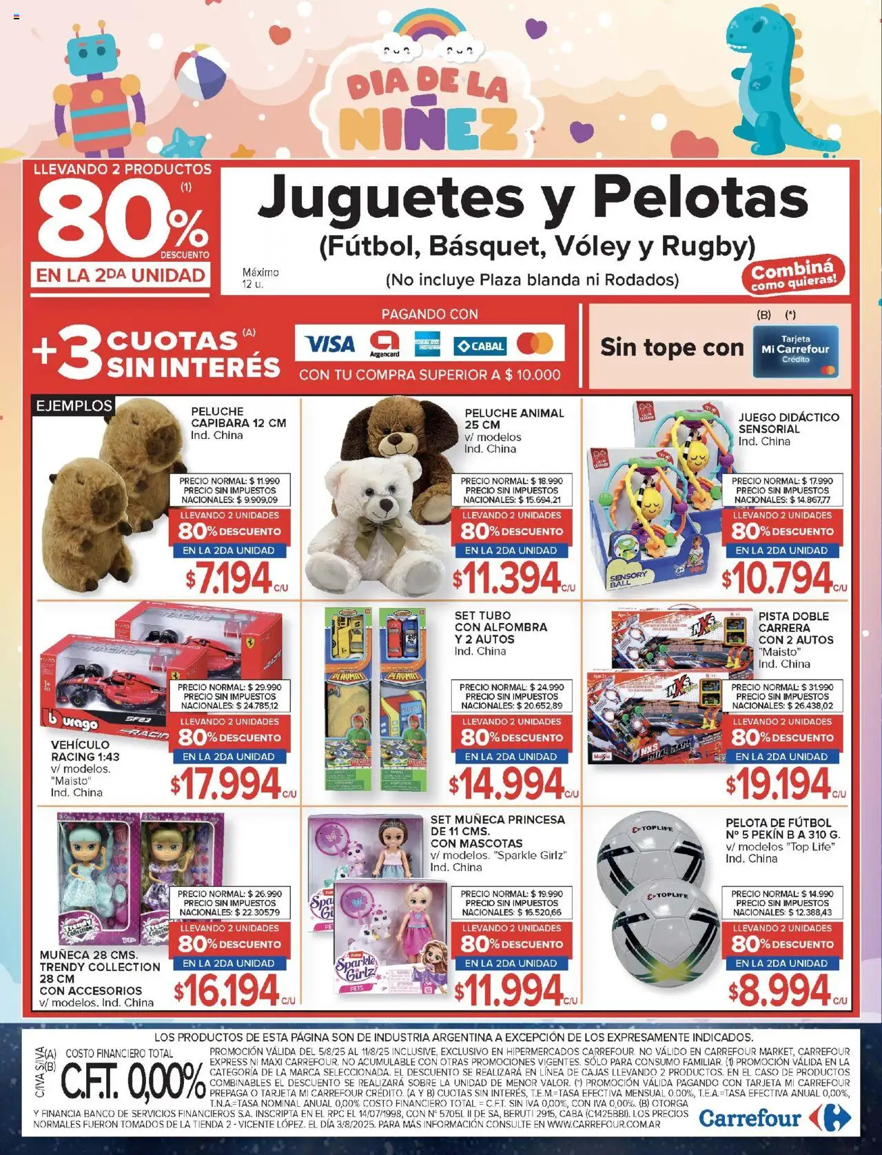 Carrefour ofertas │ válido desde el 05.08.2025 | Página: 18 | Productos: Top, Banco, Alfombra, Pelota