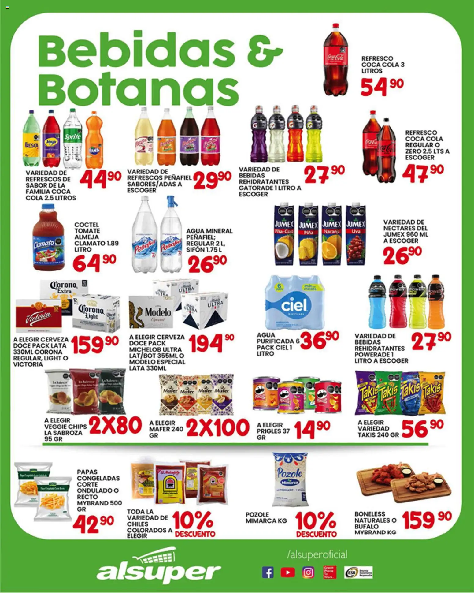 Nuevas ofertas de Alsuper válidas en toda la República Mexicana desde el 06.01.2026. ¡Encuentra las mejores ofertas en Alsuper folleto Laguna! | Página: 3 | Productos: Refresco, Tomate, Cerveza, Botella