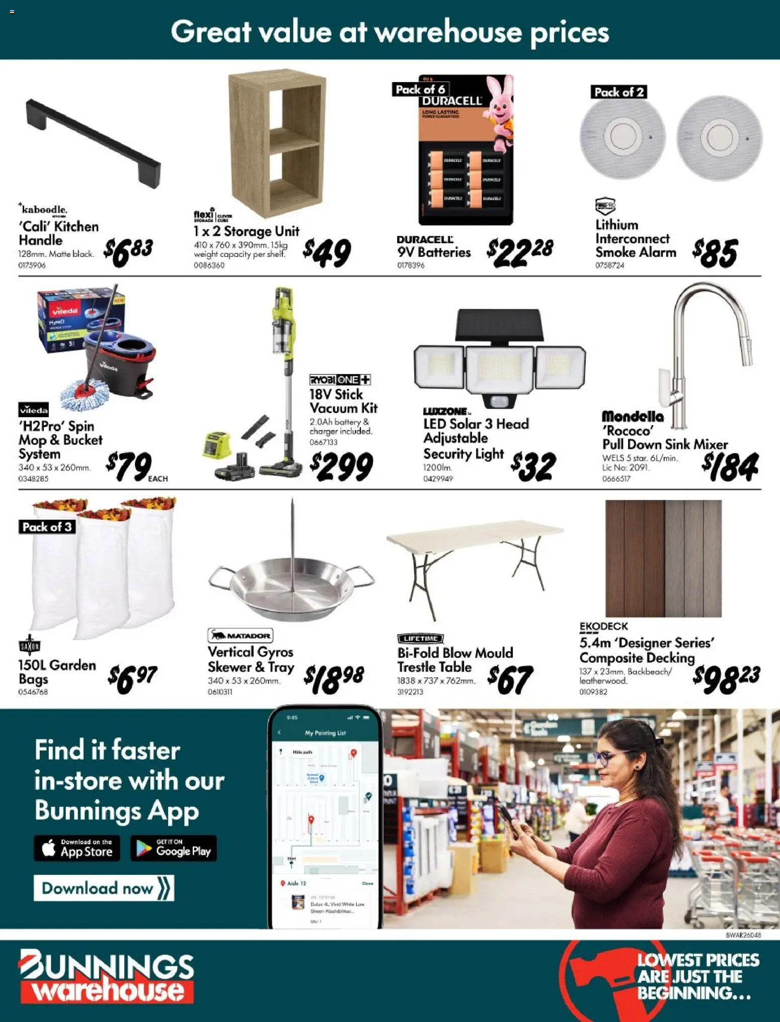 Bunnings Warehouse catalogue - valid from 11.03.2026 | Page: 32 | Products: Sink, Decking, Batteries, Weight