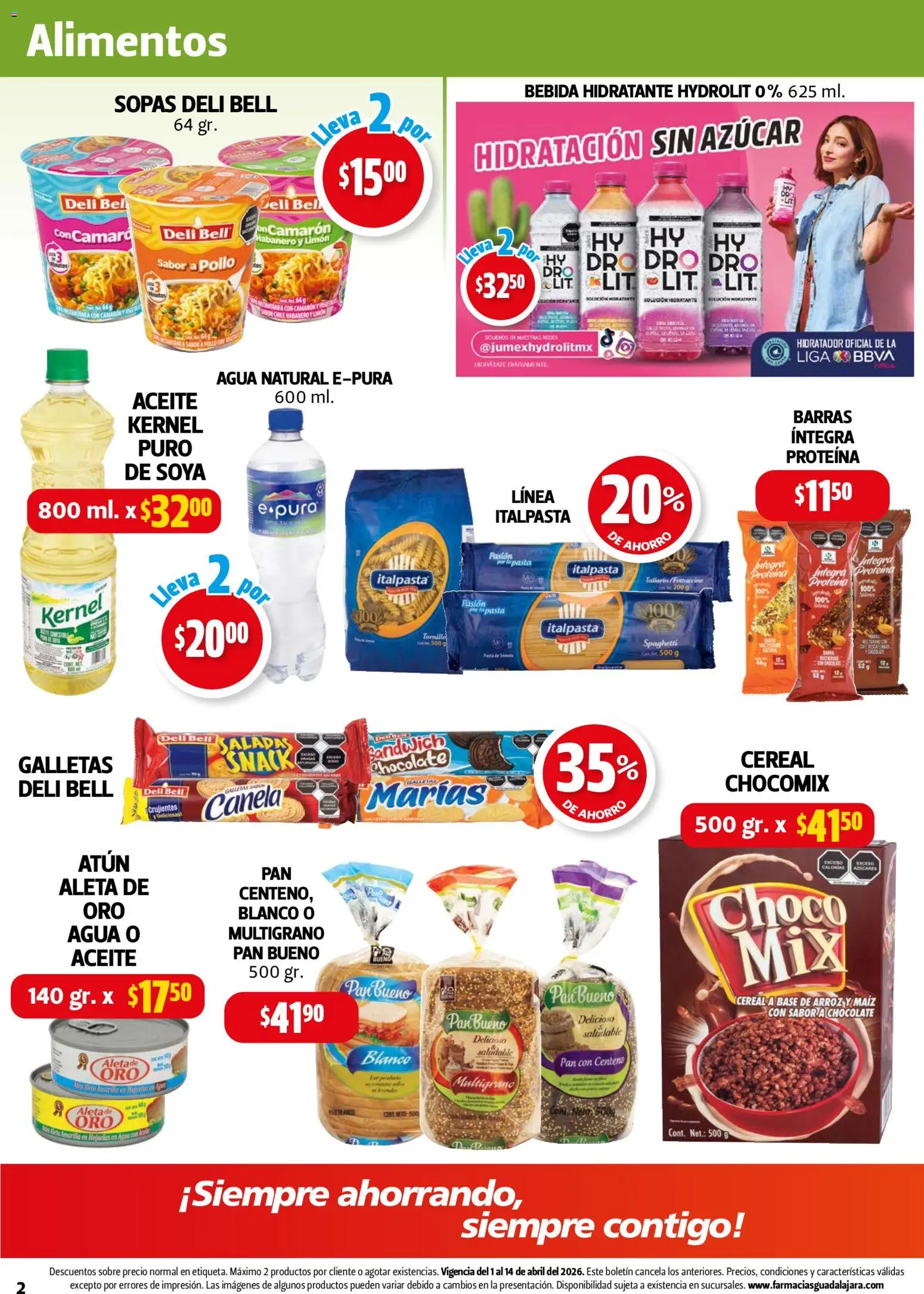 Nuevas ofertas de Farmacia Guadalajara válidas en toda la República Mexicana desde el 01.04.2026. ¡Encuentra las mejores ofertas en Farmacia Guadalajara catálogo! | Página: 2