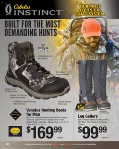 Preview of Cabela's weekly ads valid from 11.08.2025 | Page: 36 | Products: Hunting Boots, Boots