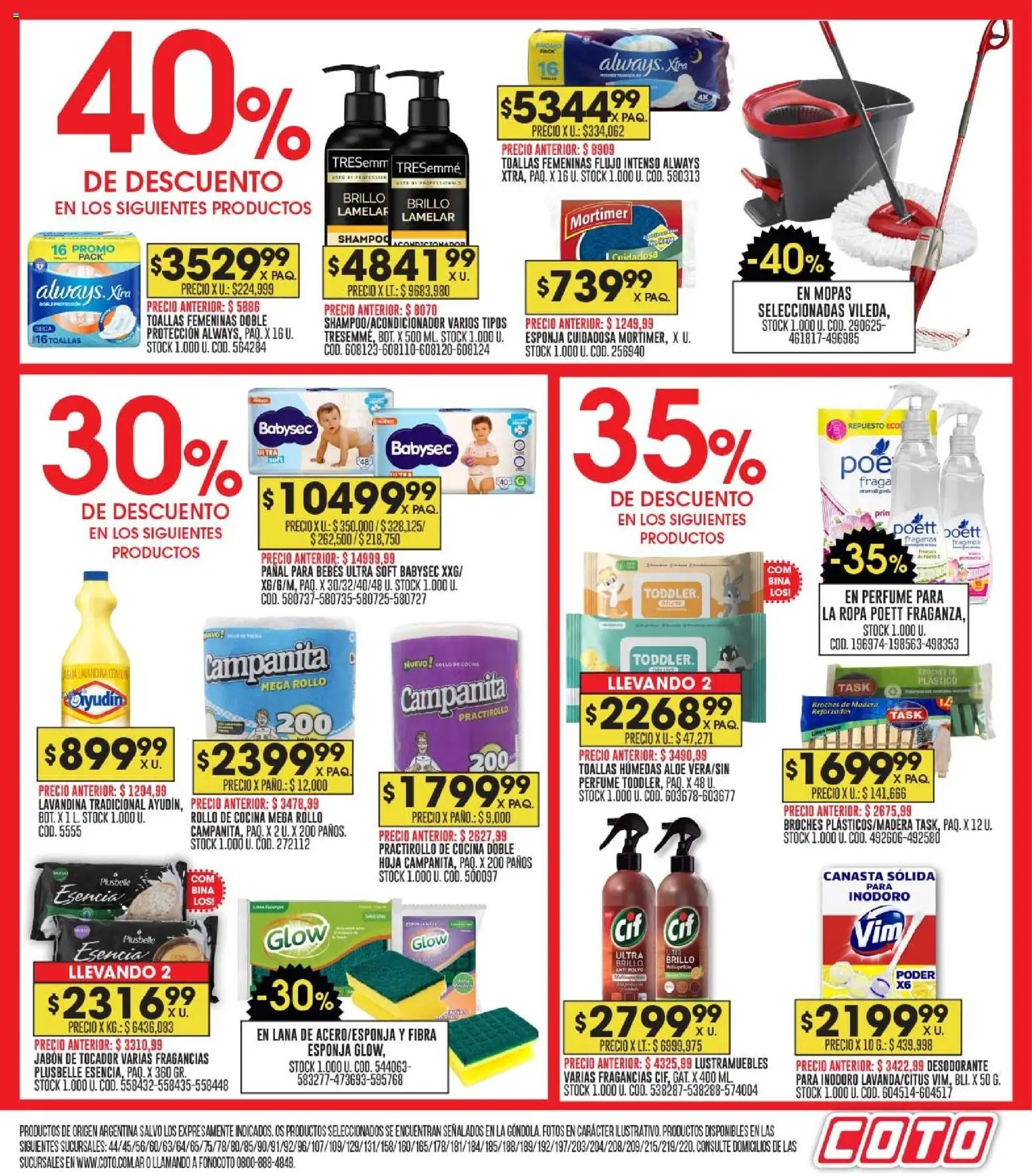 Coto - Ofertas │ válido desde el 24.11.2025 | Página: 17 | Productos: Inodoro, Brillo, Desodorante, Canasta