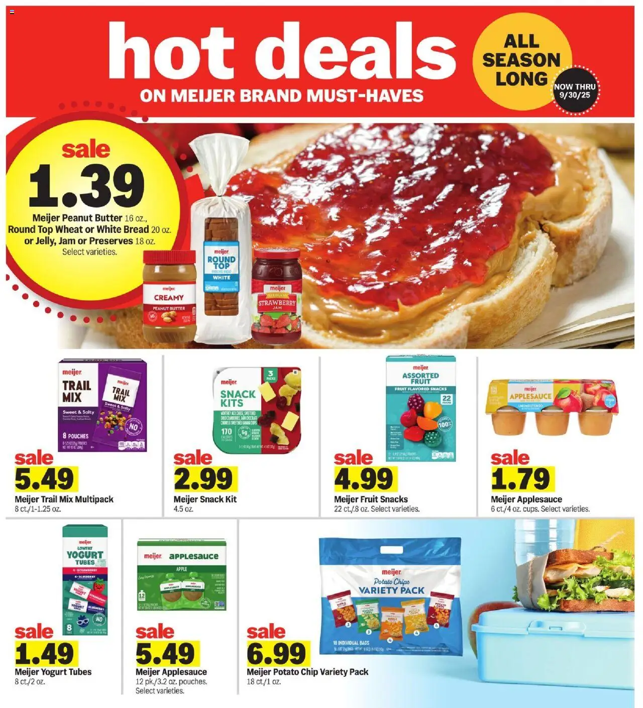 Meijer Weekly Ad - valid from 10.08.2025 | Page: 16 | Products: Butter, Yogurt, Bread, Chips