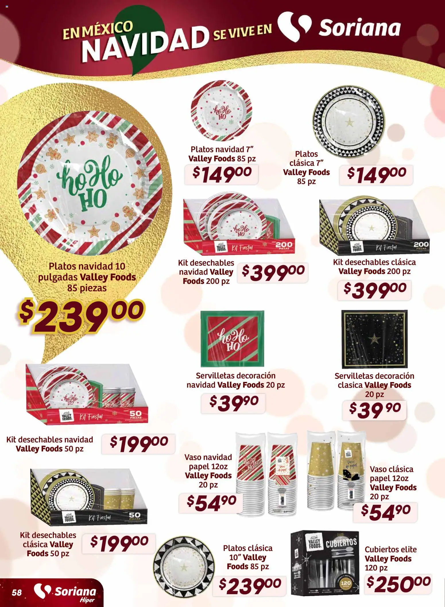 Nuevas ofertas de Soriana válidas en toda la República Mexicana desde el 27.11.2025. ¡Encuentra las mejores ofertas en Soriana - Preciazazaso Híper: Edo Mex, Gro, Hgo, Mor, Pue, Qto, Tlax, Ver! | Página: 57 | Productos: Servilletas