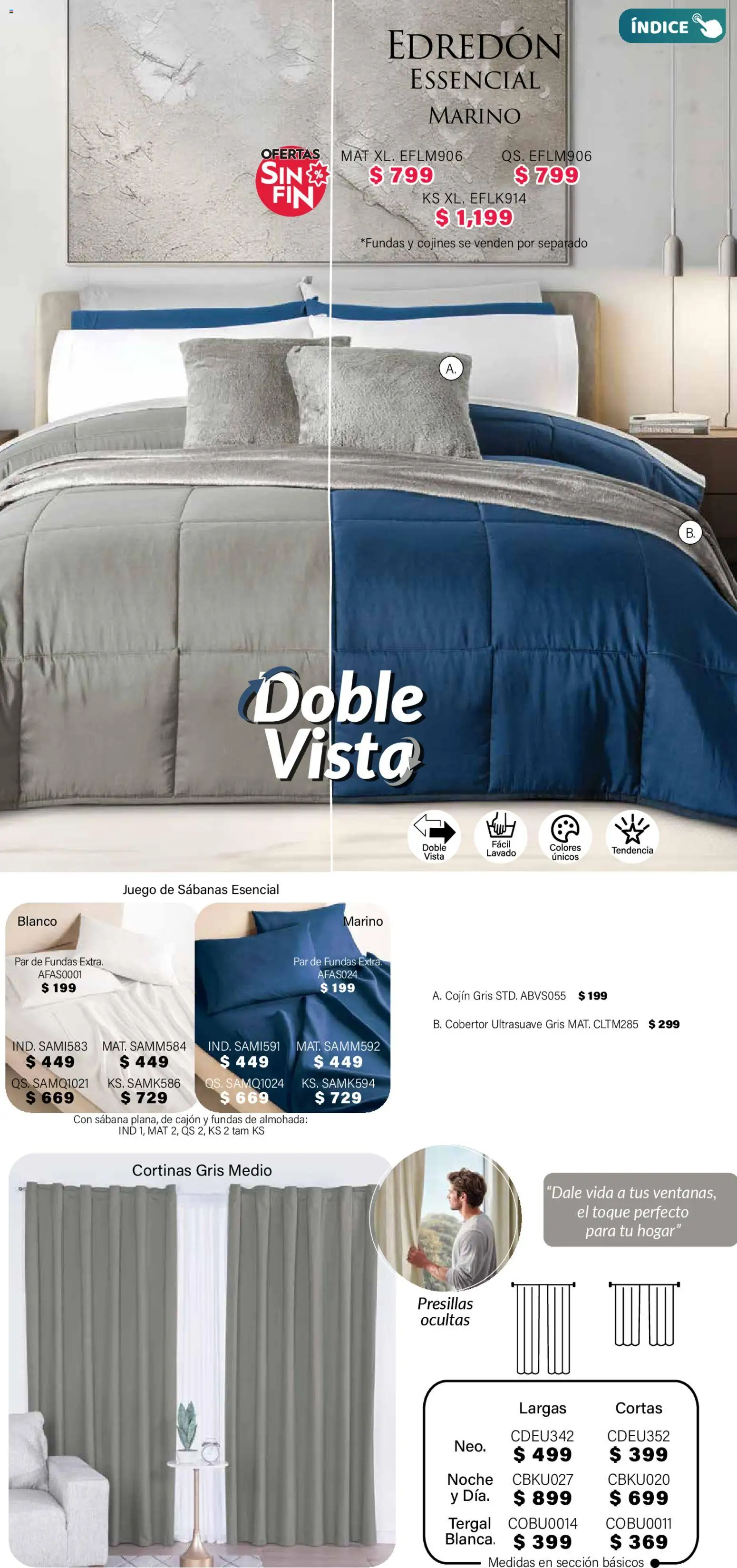 Nuevas ofertas de Colchas Concord válidas en toda la República Mexicana desde el 01.11.2025. ¡Encuentra las mejores ofertas en Colchas Concord Buen Fin! | Página: 150 | Productos: Juego, Almohada, Sabanas, Cortinas